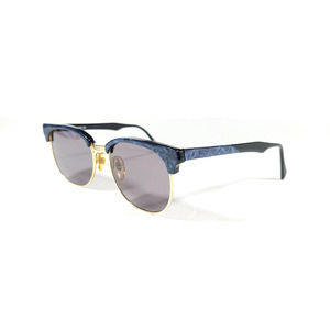 Sunglass Originals Da Vinci 170 Blue Gold-Tone Frame Purple Lens Sunglasses